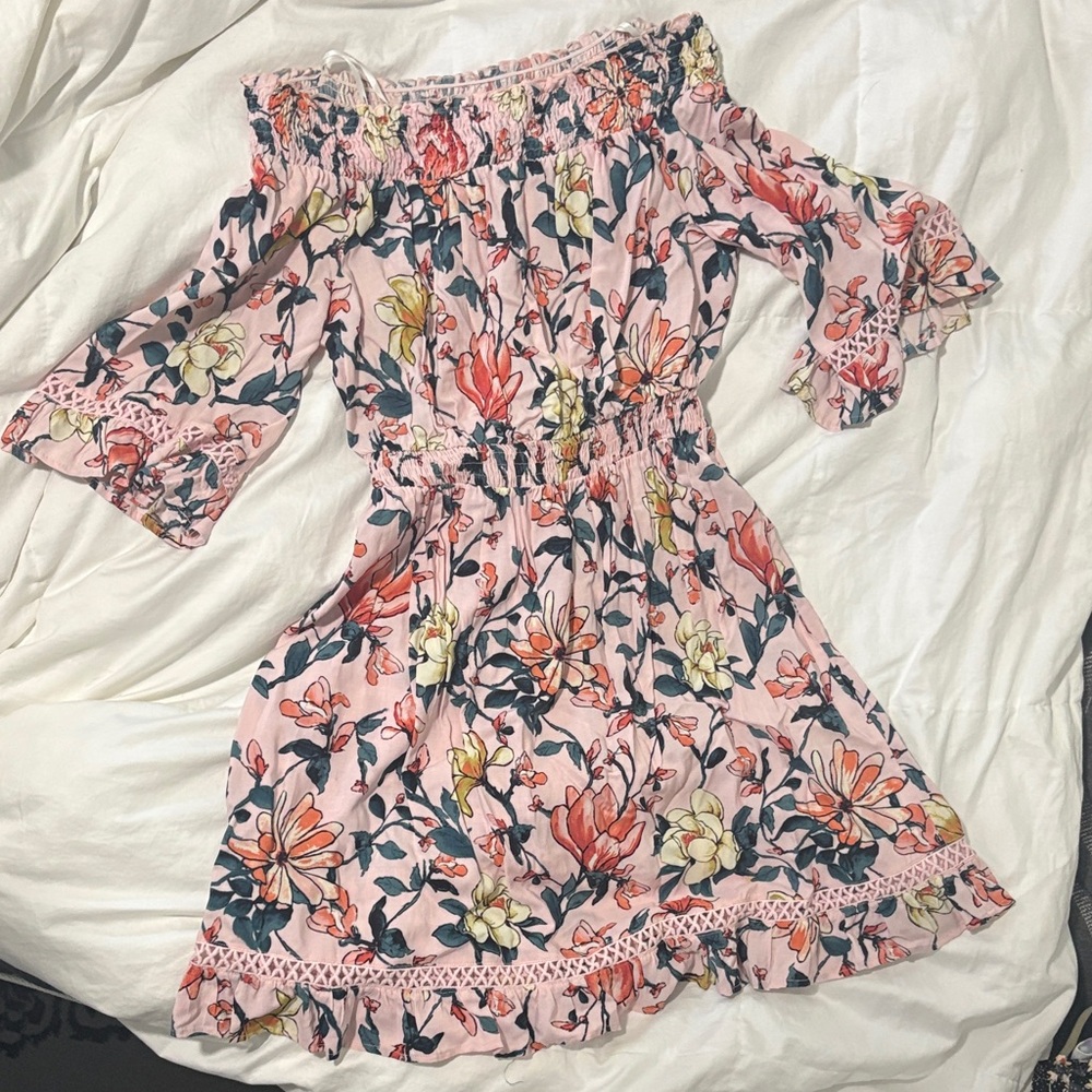 Lulu’s Floral Off-Shoulder Dress